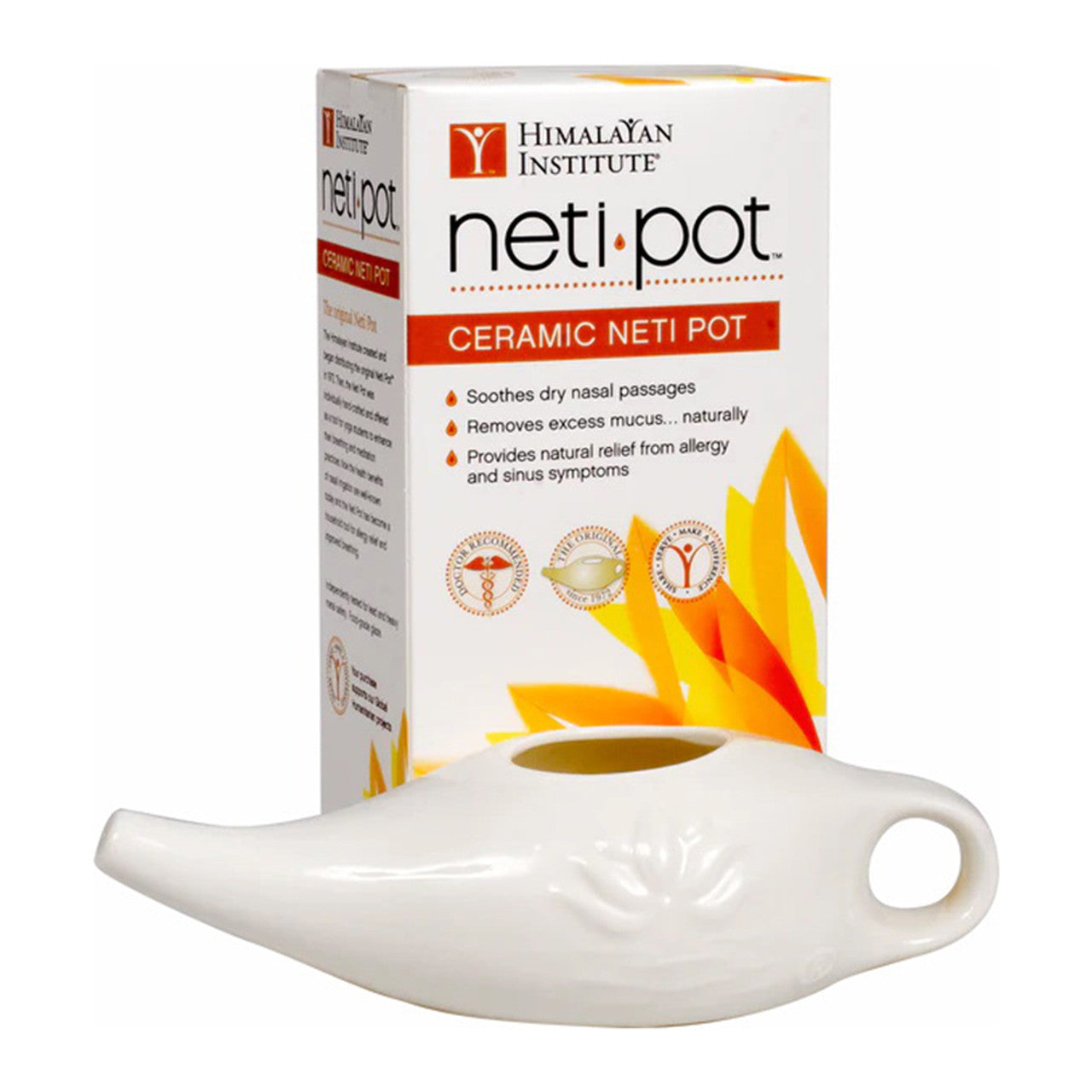 Himalayan Ceramic Neti Pot To Remove Excess Mucus, 1 Ea